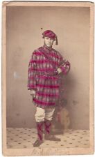 CIRCA 1860s CDV MAN IN FEILEADH MOR CELTIC GREAT WRAP CLOTHING WOLCOTT NEW YORK picture
