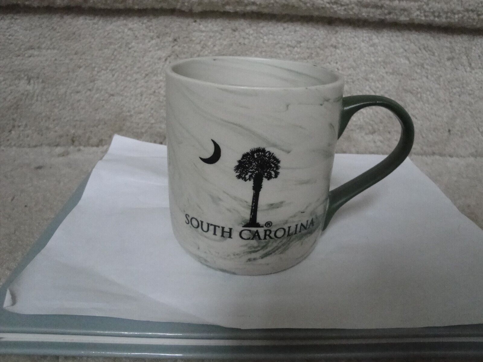 New South Carolina Marble Finish Ceramic Coffee Mug 