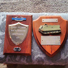 2 Vintage Militaria Award Plaques. Norman Williamson. Fort Benning GA 1973, 1978 picture