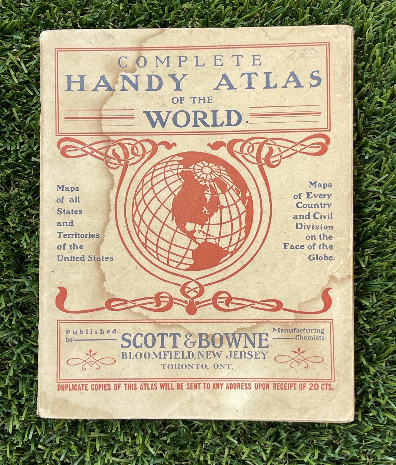 Vintage Scott & Browne Complete Handy Atlas of the World Maps 1930’s Ephemera