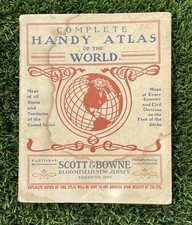 Vintage Scott & Browne Complete Handy Atlas of the World Maps 1930’s Ephemera picture