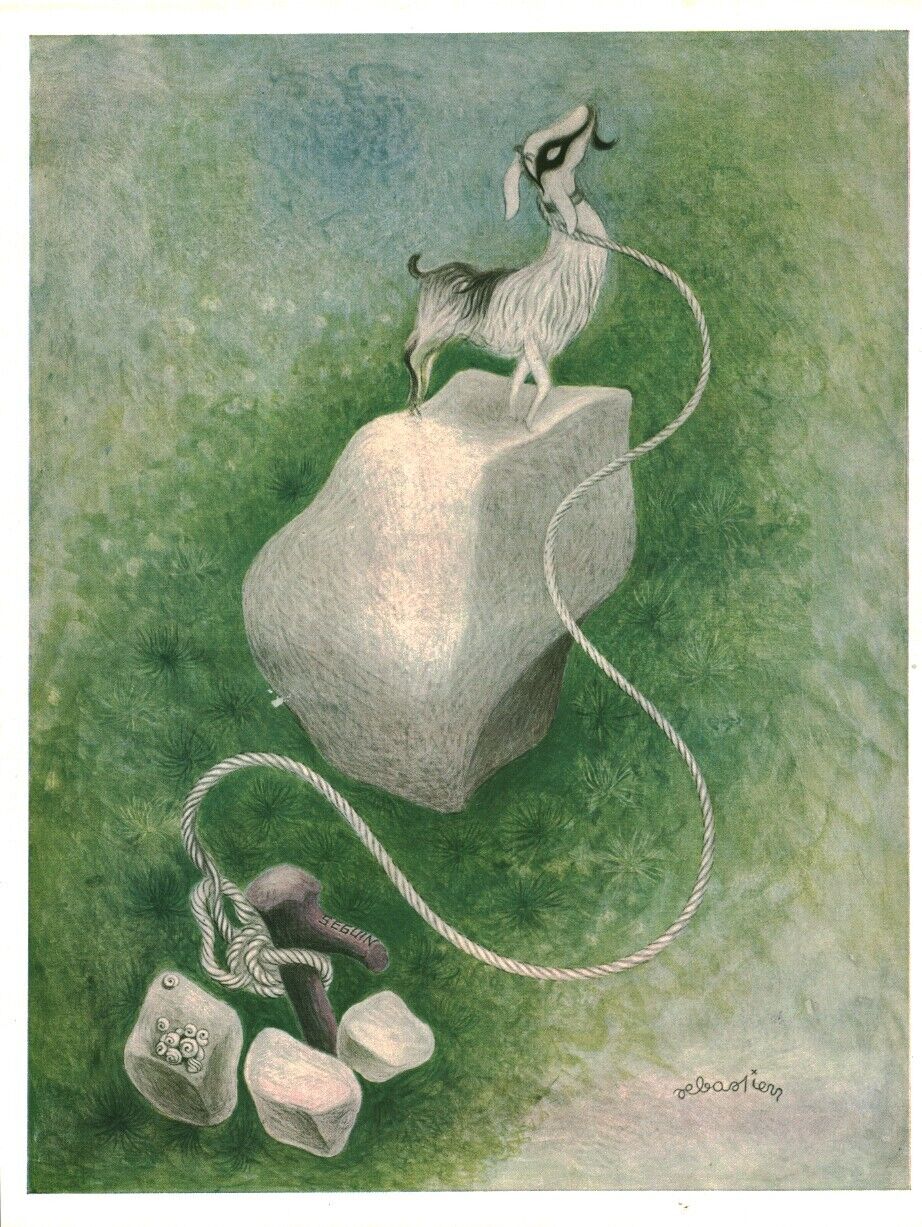 1947 Monsieur Seguin Goat Antique Advertisement from Sébastien Magazine