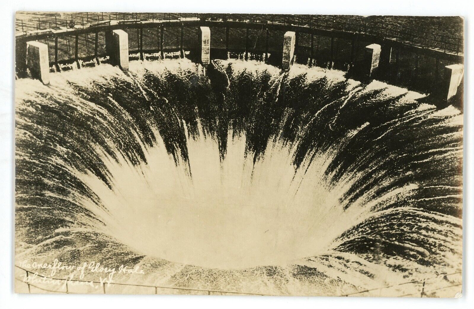 RPPC Overflow of Glory Hole WHITINGHAM VT Vermont Real Photo Postcard