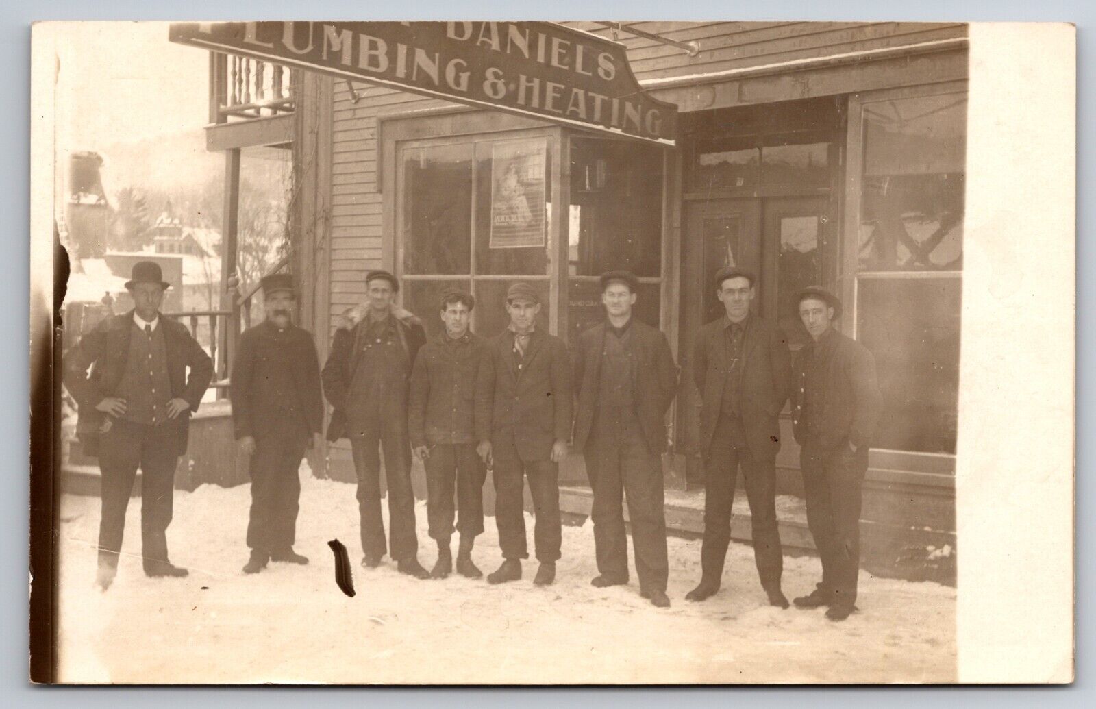 Sam Daniels Plumbing & Heating Hardwick Vermont? c1910 Real Photo RPPC