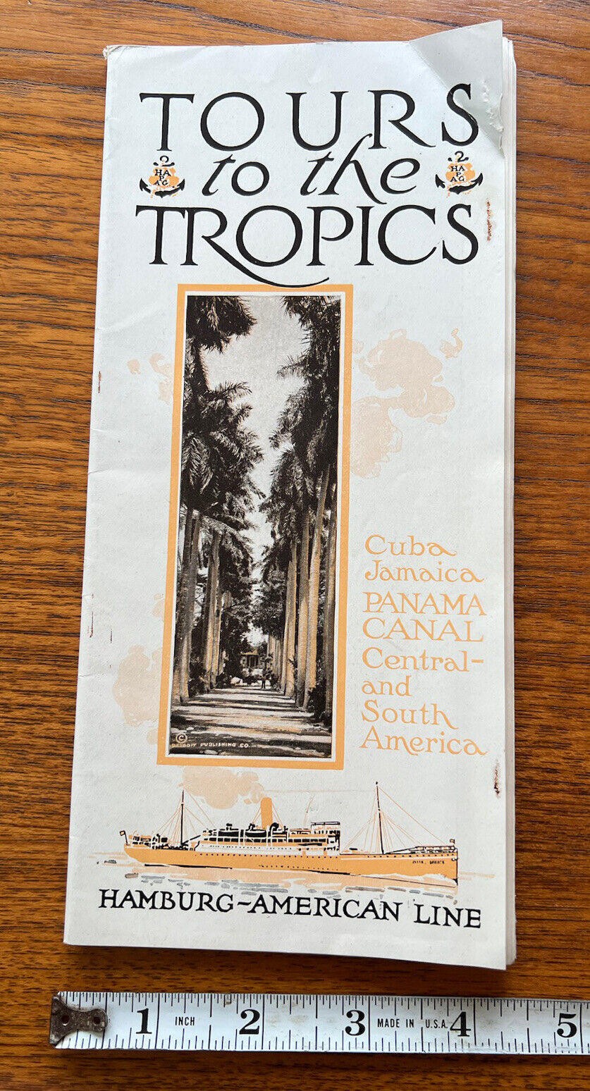 Antique 1913 Hamburg American Steamer Tropics Tour Cuba Panama Jamaica Booklet