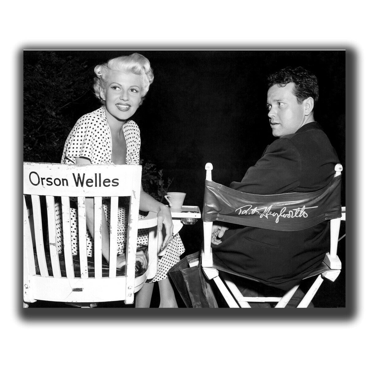 Orson Wells and Rita Hayworth Celebrities Vintage Photo Glossy Size 8X10in A073 