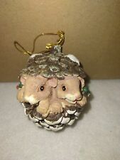 Vintage Pine Cone With Mouse Christmas Ornament picture