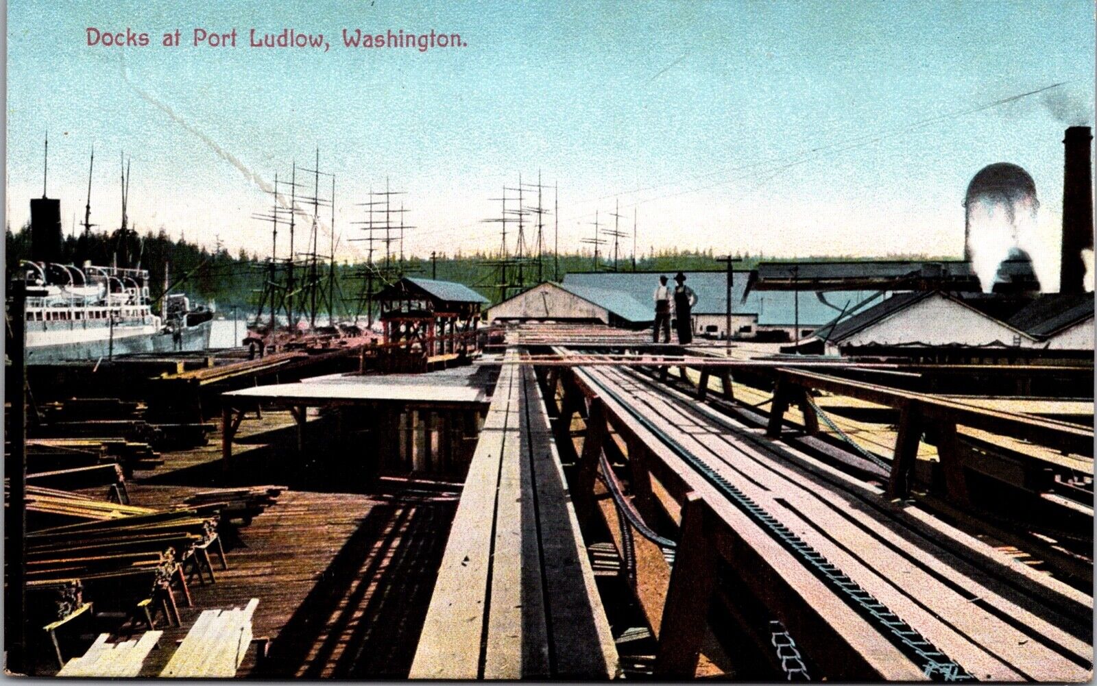 Postcard Docks at Port Ludlow, Washington~136533