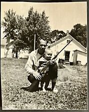 Snapshot of kneeling father & infant son holding a shotgun Ferrisburgh Vermont picture