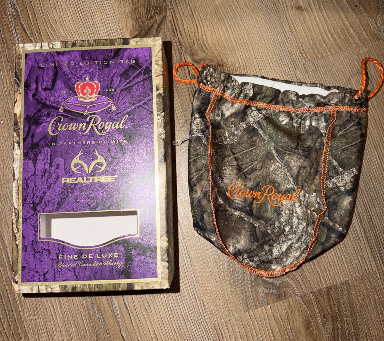 Crown Royal Realtree Edition Camo Bag & Box LIMITED EDITION NEW Crown Royal Realtree Edition Camo Bag & Box LIMITED EDITION NEW