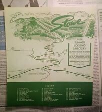 Stowe Vermont 1958 Summer Lodging Directory picture