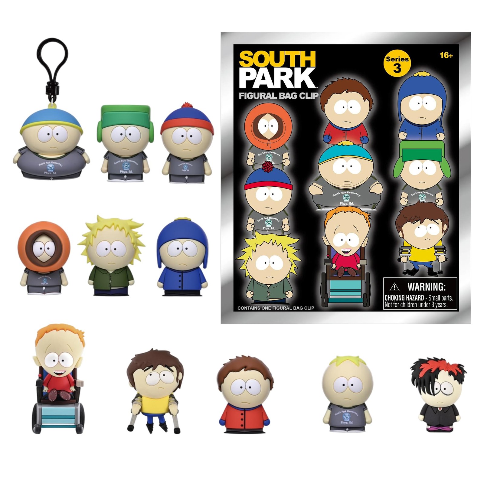 South Park Series 3 Blind Bag 3D Foam Bag Clip | 1 Random South Park Series 3 Blind Bag 3D Foam Bag Clip | 1 Random