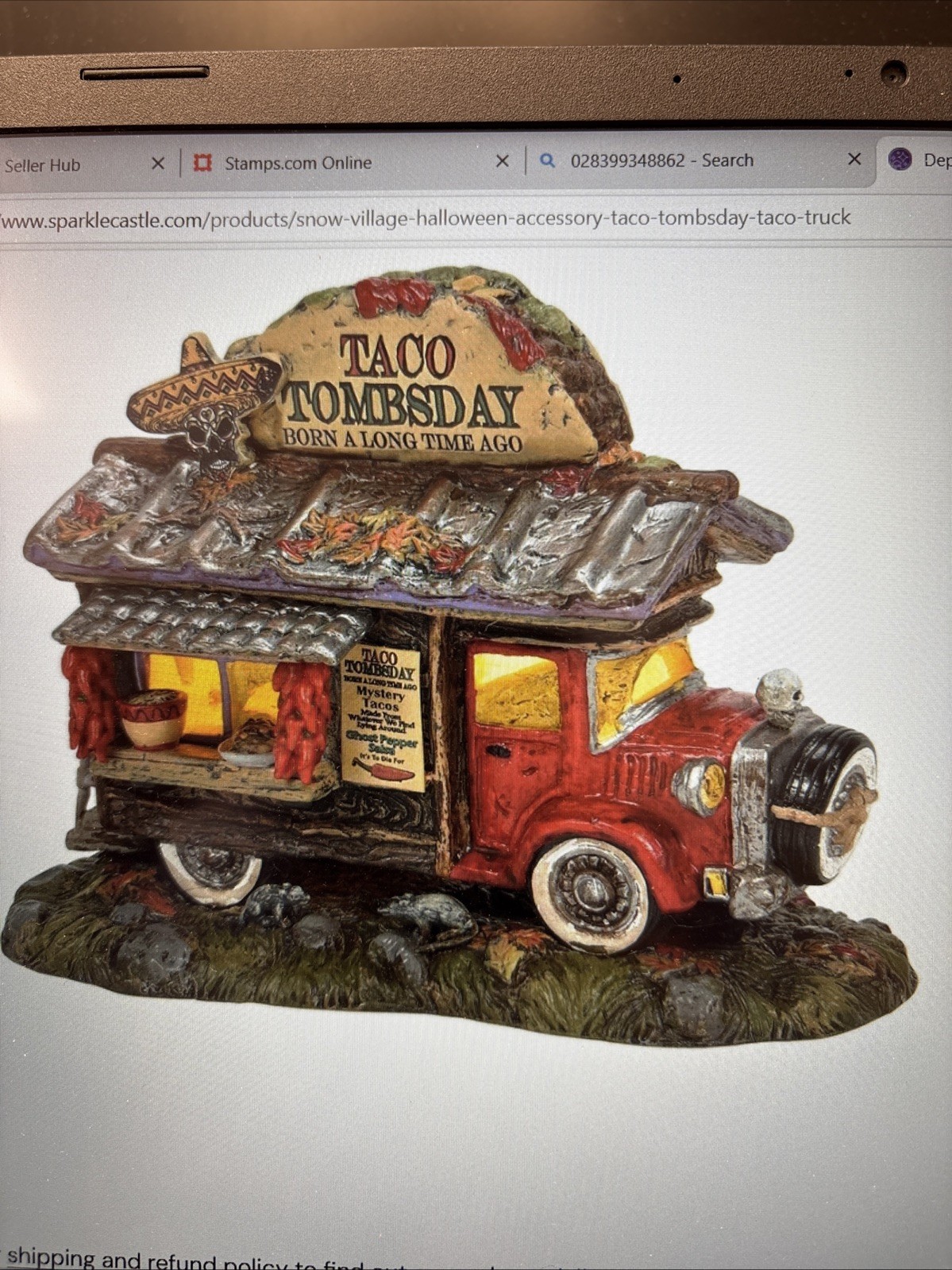Dept 56 TACO TOMBSDAY TACO TRUCK Halloween Village 6011448 NEW 2023 Snow Village Dept 56 TACO TOMBSDAY TACO TRUCK Halloween Village 6011448 NEW 2023 Snow Village