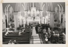 Found Vintage Photo Westmont Downers Grove Church Wedding Old Snapshot 1116 picture