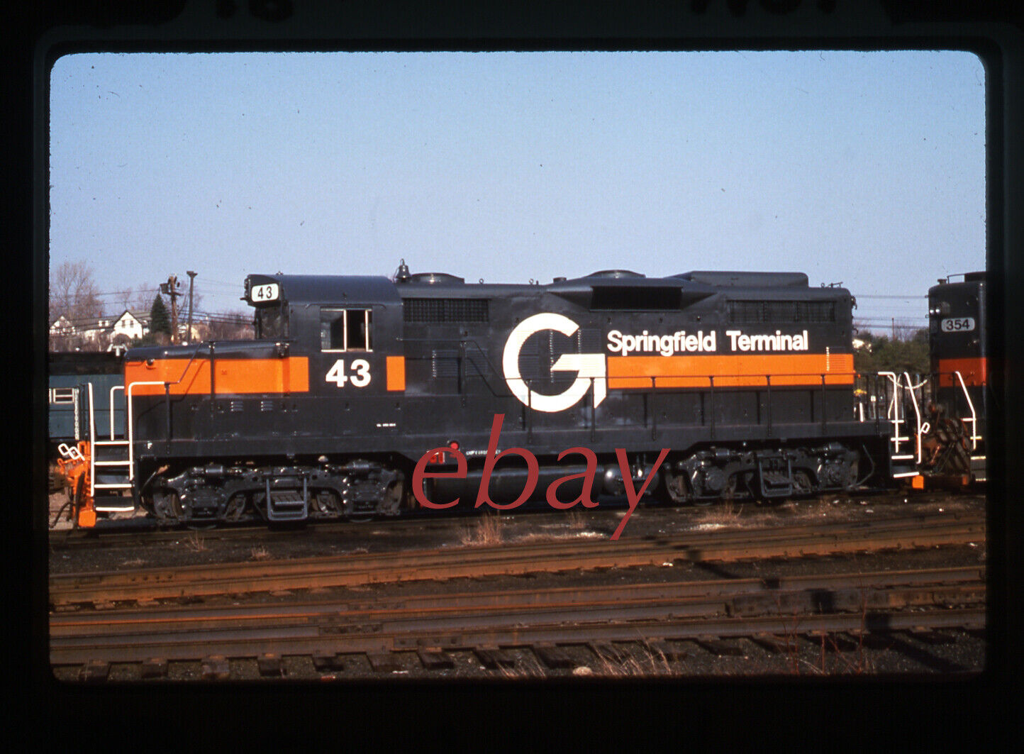 Orig Slide Guilford Rail System / Springfield Terminal ST #43 GP18 1987