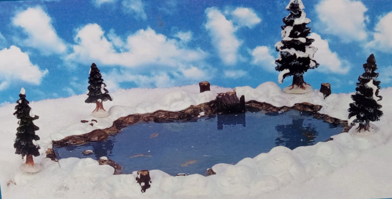 Lemax Mill Pond 9836982 Christmas Village Landscape 6 Pc Set Vintage 2000 Lemax Mill Pond 9836982 Christmas Village Landscape 6 Pc Set Vintage 2000
