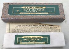 Norton Abrasives Hard Arkansas Pen Knife Piece HB 14 Size 4 Original Box picture