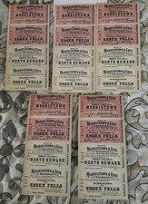 5 Old unused Morristown & Erie Railroad ticket strips North Newark Essex Fells picture