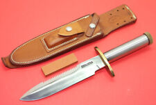 1970s RANDALL MODEL 18 SURVIVAL KNIFE SMOOTH HANDLE ROUGH BACK SHEATH COMPASS picture