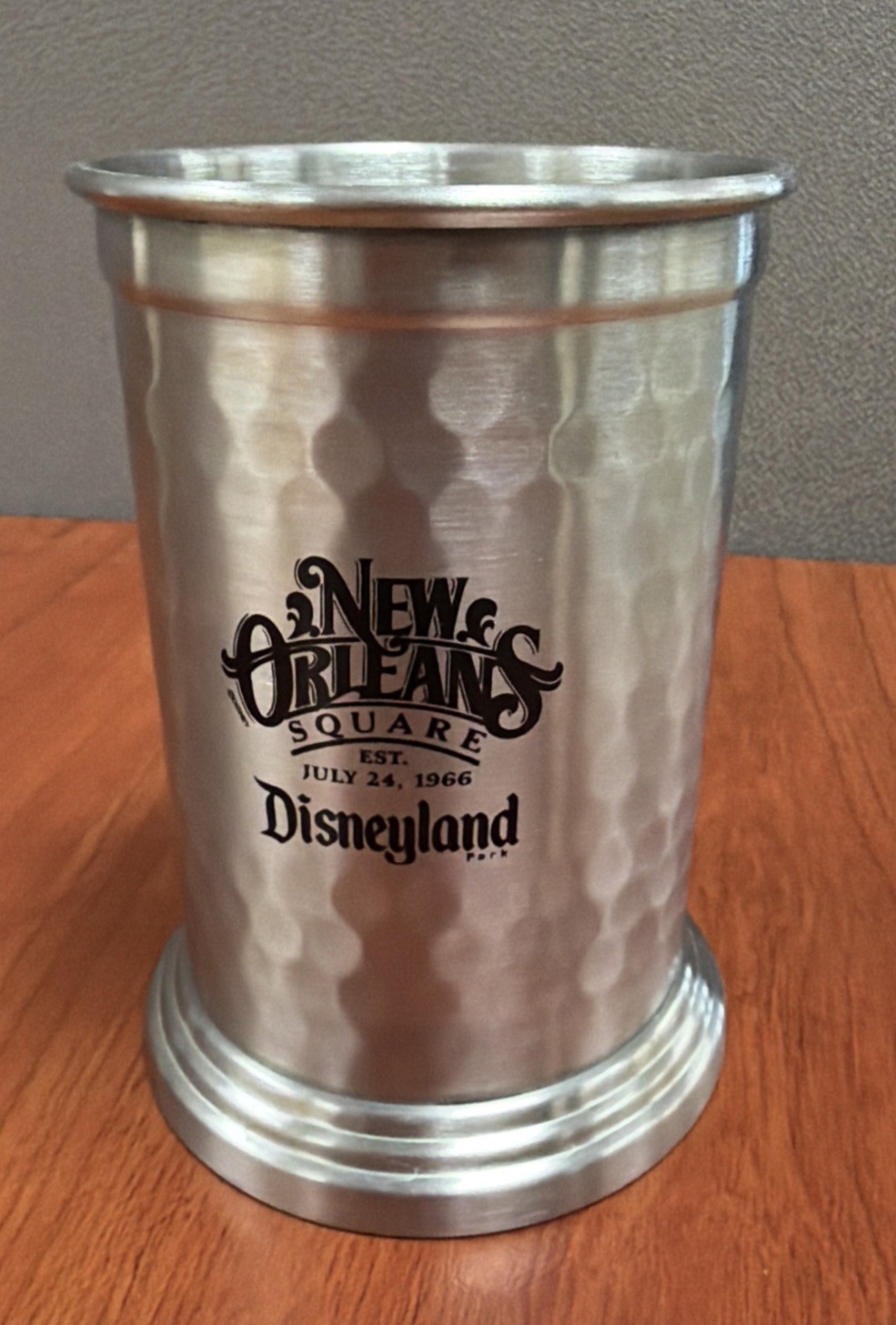 Disneyland New Orleans Square Blue Bayou Mint Julep Metal Cup Souvenir Disneyland New Orleans Square Blue Bayou Mint Julep Metal Cup Souvenir