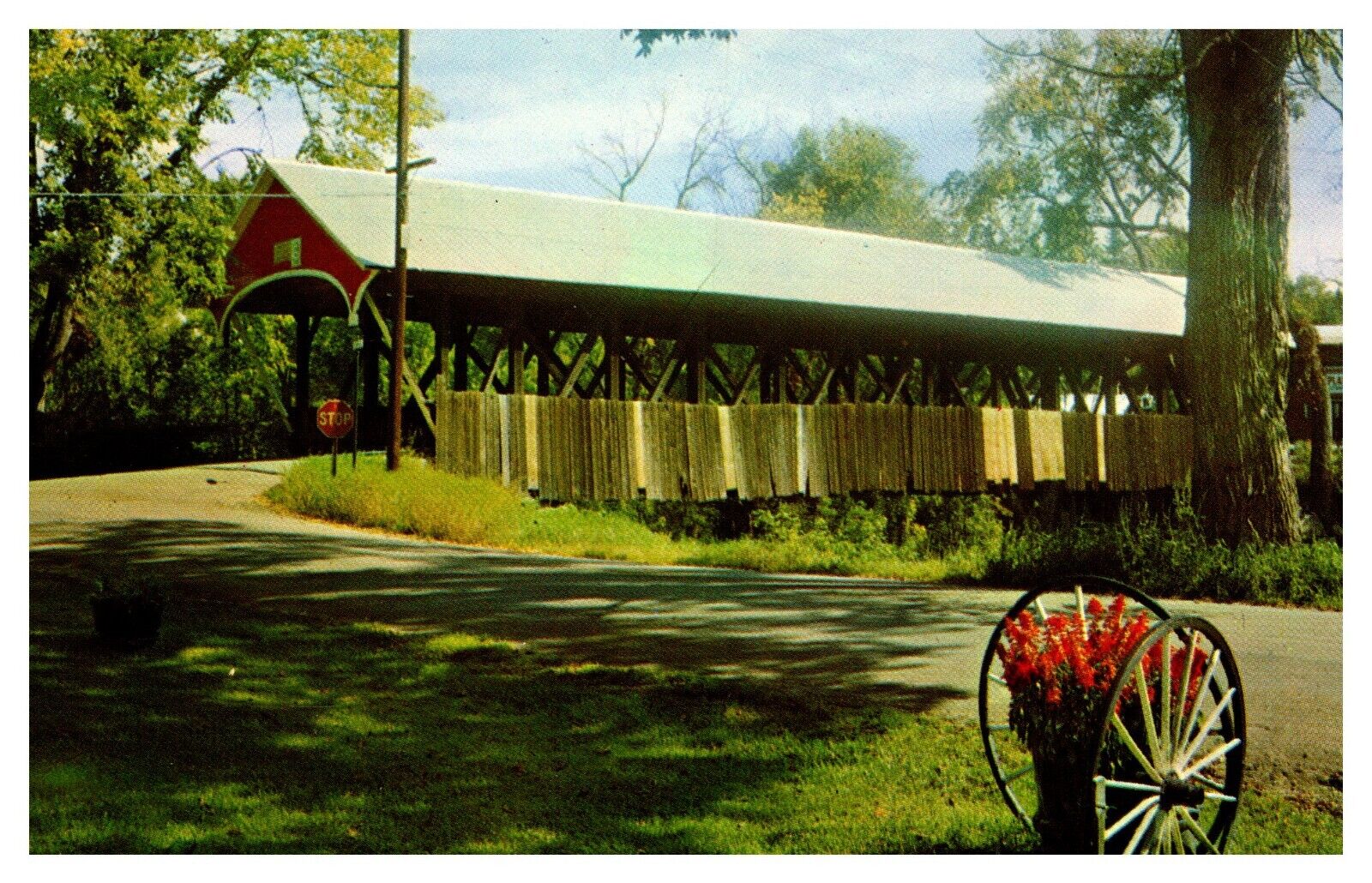 postcard Covered Bridge Lancaster New Hampshire 7312