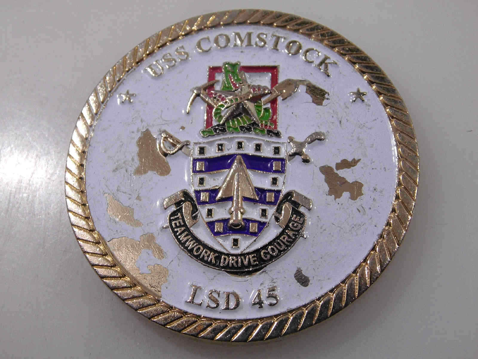USS COMSTOCK LSD 45 COMMANDING OFFICER CHALLENGE COIN