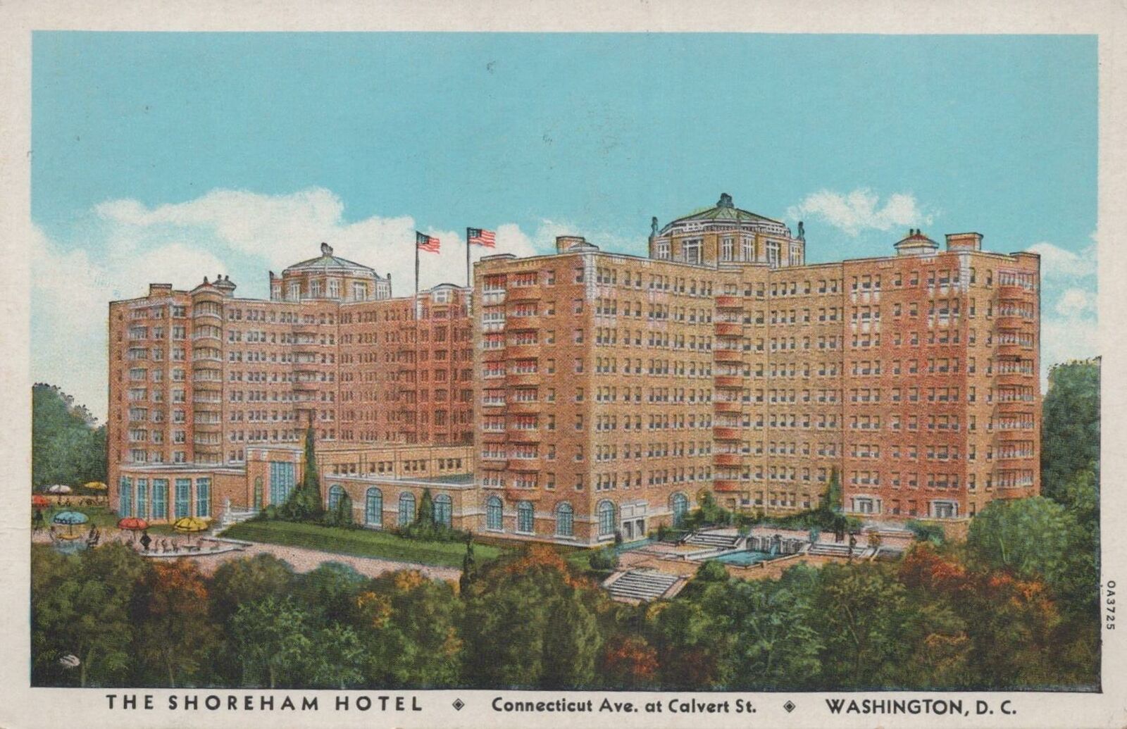 Postcard The Shoreham Hotel Washington DC 