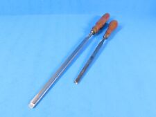 lot of 2 D R Barton Rochester NY wood gouges carving tools 1 is 16-7/8