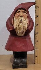 Santa Wood Made By John Burke Carving Figurine Very Rare picture
