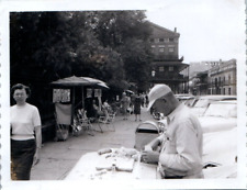 Vintage 1950s Polaroid Jackson Square Artists New Orleans LA Street Scene picture
