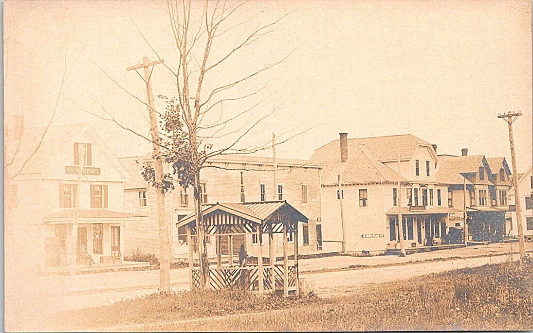 Dover-Foxcroft Maine RPPC Street Scene early 1900s