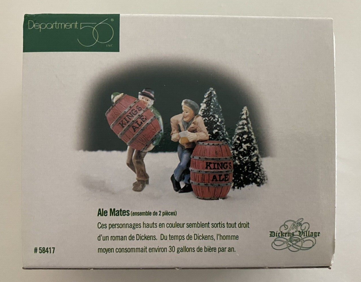 Department 56 Dickens Village Accessory ALE MATES (New Set Of 2-Retired 2004)