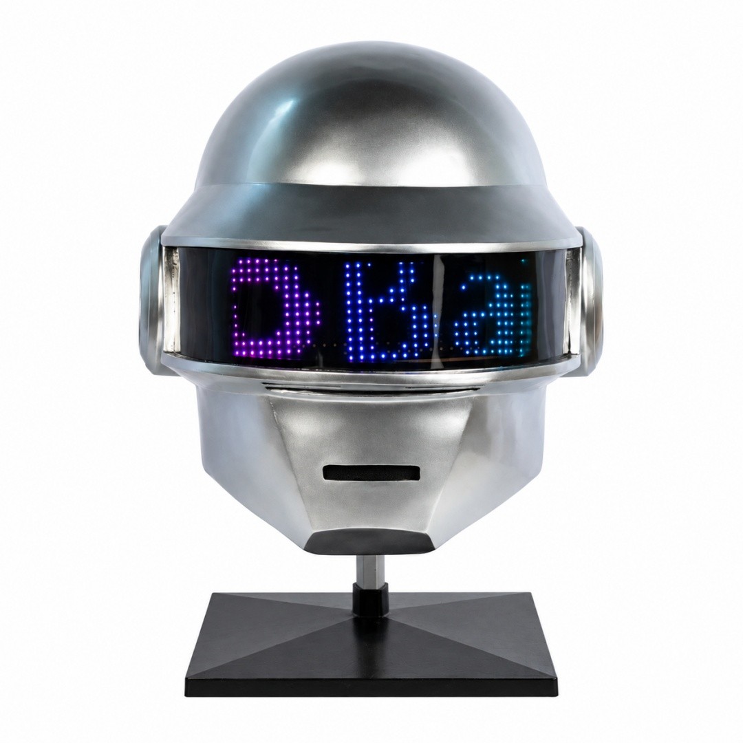 Xcoser Daft Punk Thomas Helmet Silver Matte LED Light Up Resin Replica Prop Mask Xcoser Daft Punk Thomas Helmet Silver Matte LED Light Up Resin Replica Prop Mask