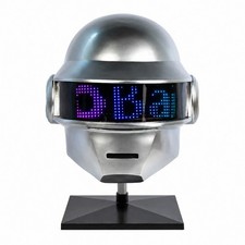 Xcoser Daft Punk Thomas Helmet Silver Matte LED Light Up Resin Replica Prop Mask picture