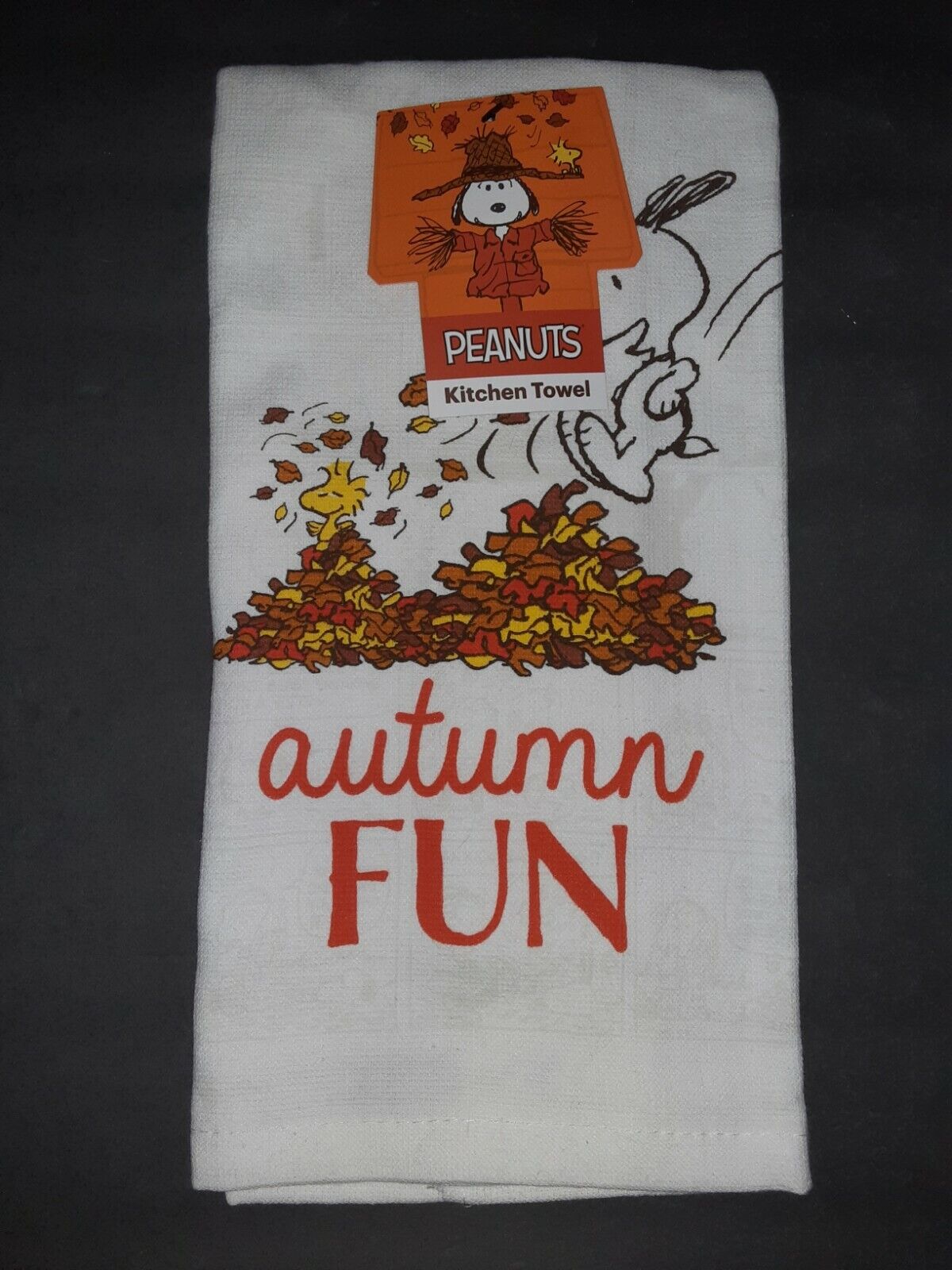 Peanuts Snoopy Woodstock Autum Leaves Kitchen Towel 