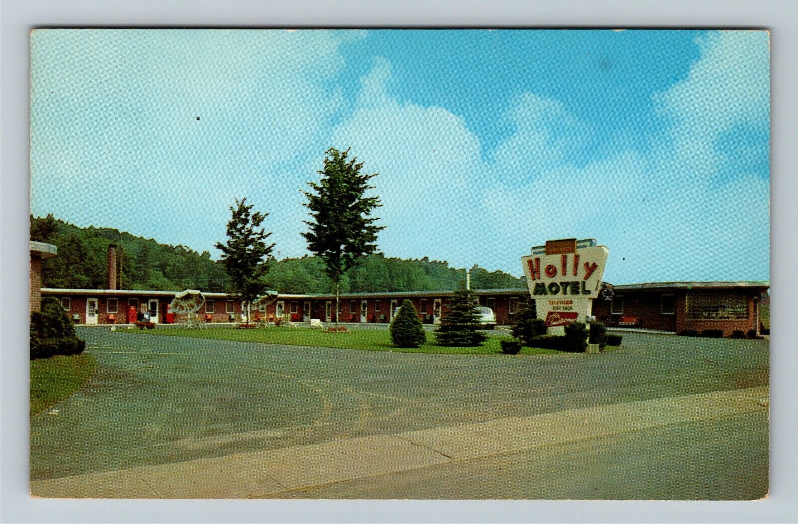 Brattleboro VT-Vermont, Holly Motel Antique Vintage Postcard