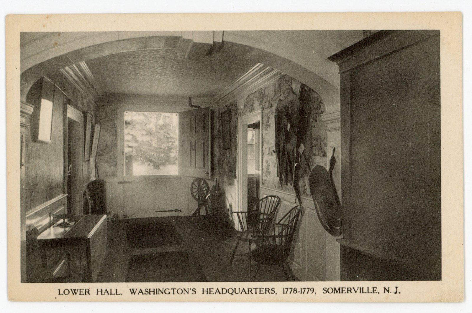 Vintage Postcard Washington’s Headquarters Lower Hall Somerville NJ Unposted Vintage Postcard Washington’s Headquarters Lower Hall Somerville NJ Unposted