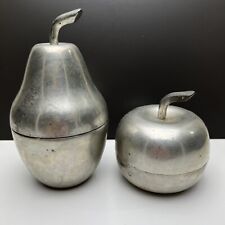 Vintage Woodbury Pewterers, Pewter Apple & Pear Trinket Box Coin Holder Decor picture