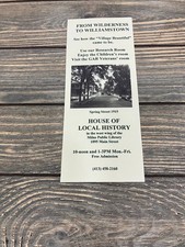 Williamstown MA House of Local History Flyer Milne Library Spring Street 1915 picture