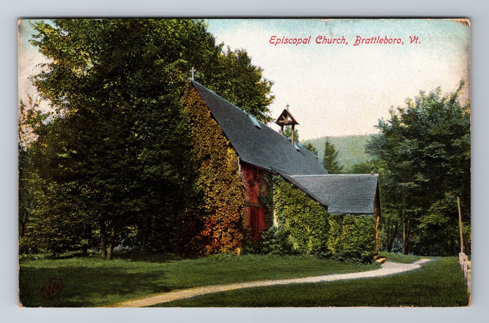 Brattleboro VT-Vermont, Episcopal Church, Religion, Vintage Postcard