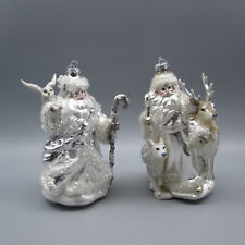 Katherines Collection Victorian Santa Christmas Ornaments - Set of Two picture