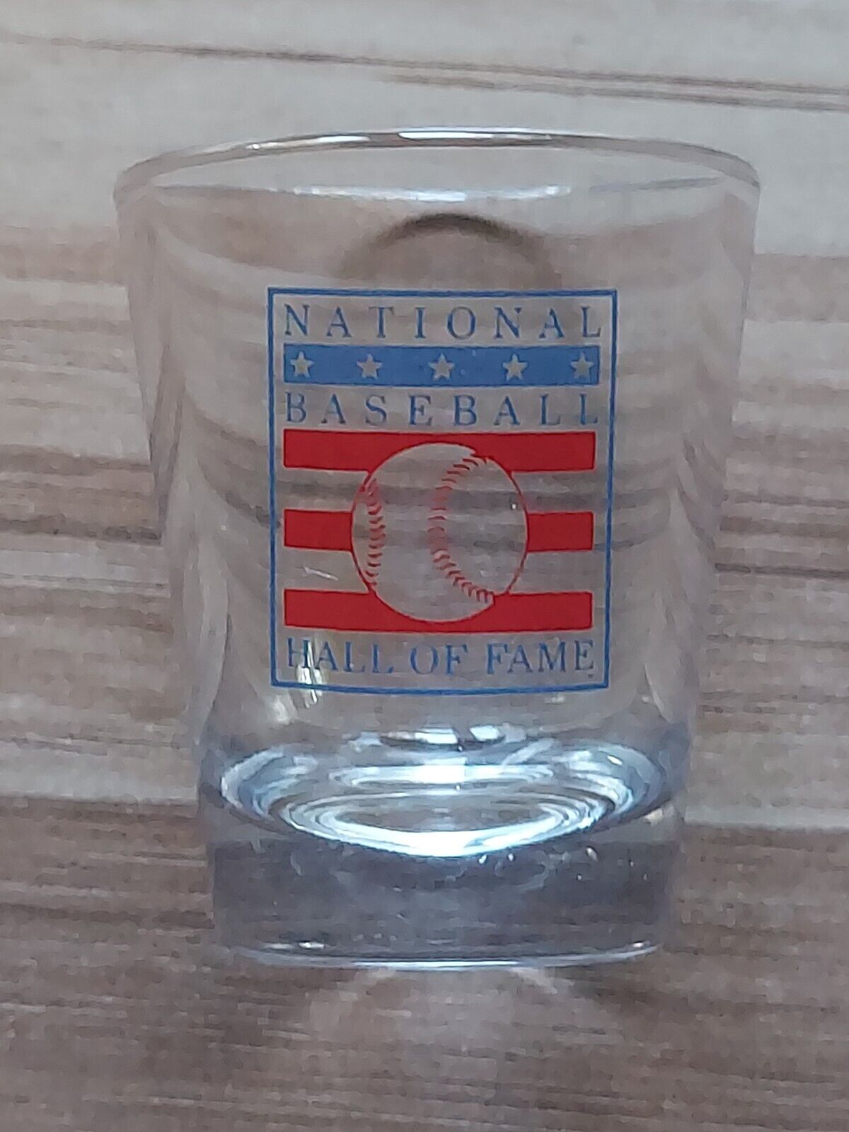 VINTAGE NATIONAL BASEBALL HALL OF FAME SHOT GLASS 2OZ. MLB 