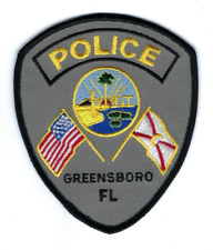 Greensboro (Gadsden County) FL Florida Police *CROSSED FLAGS* patch - NEW picture