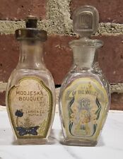 2 Small Antique LARKIN PERFUME Bottles Lilly Of The Valley Modjesky Bouquet  picture