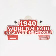World's Fair New York, New York 1940 License Plate FOB Topper picture