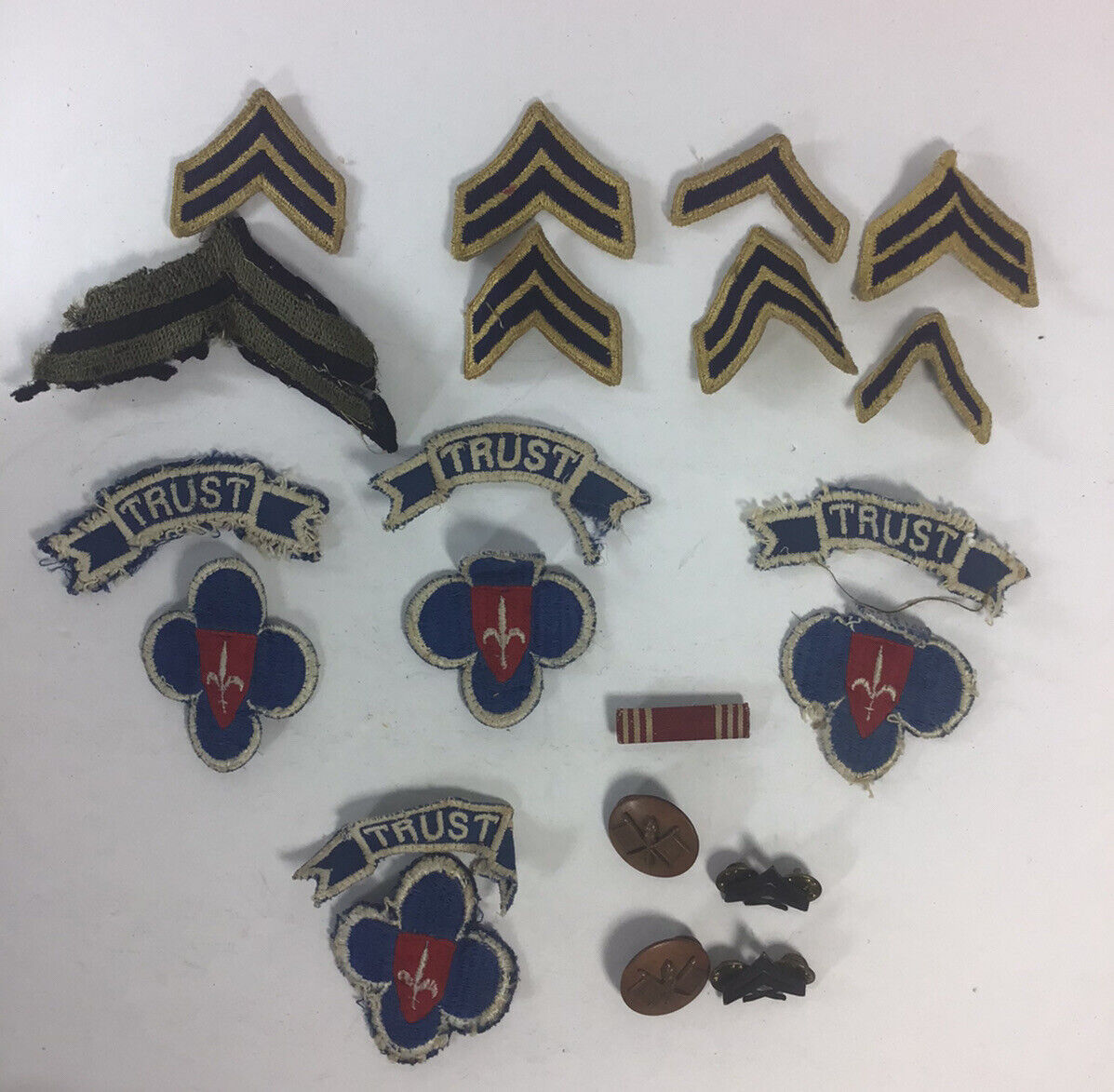 vintage Trieste Forces Club US Army patches infantry rank mixed lot