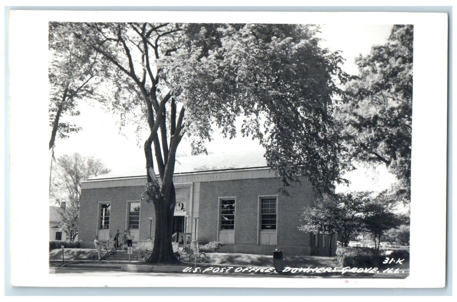 Downers Grove Illinois IL RPPC Photo Postcard US Post Office 1962 Vintage