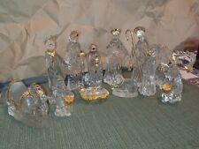 Full 12 Piece Set - GORHAM Crystal and Gold Nativity Set - Excellent Condition  picture