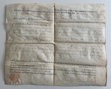 1791 Virginia Land Grant Signed By Governor Randolph picture