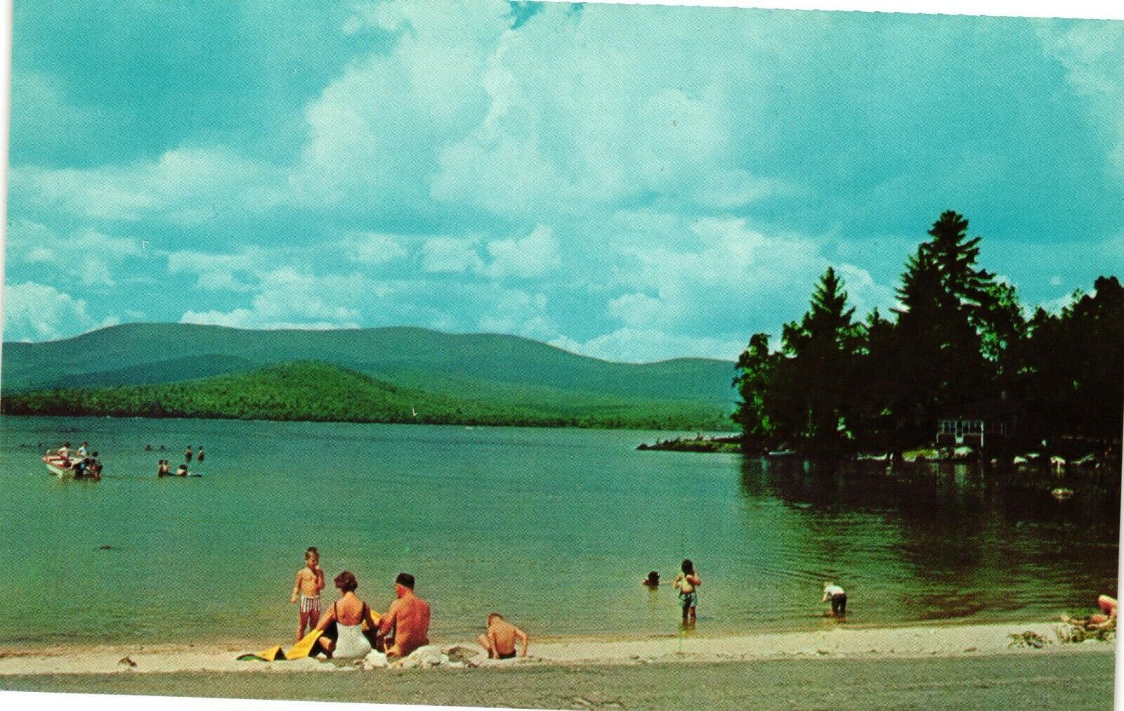 Vintage Postcard - Swimming At Silver Lake Andover Maine ME Unposted #2437